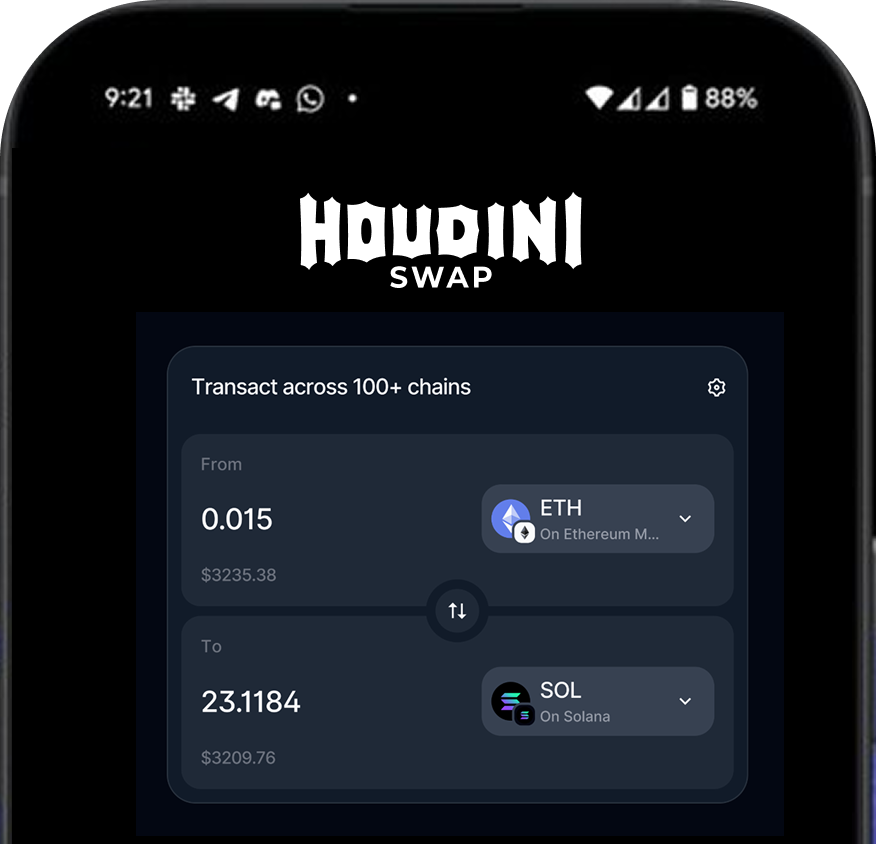 Houdini Swap mobile app